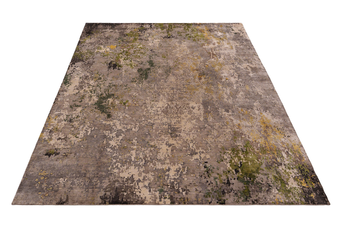 Green & Grey Abstract Rug