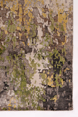 Green & Grey Abstract Rug