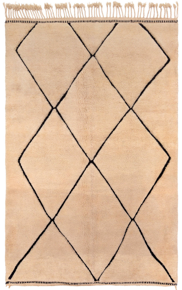 Ivory Rolled Berber Natural Wool Rug