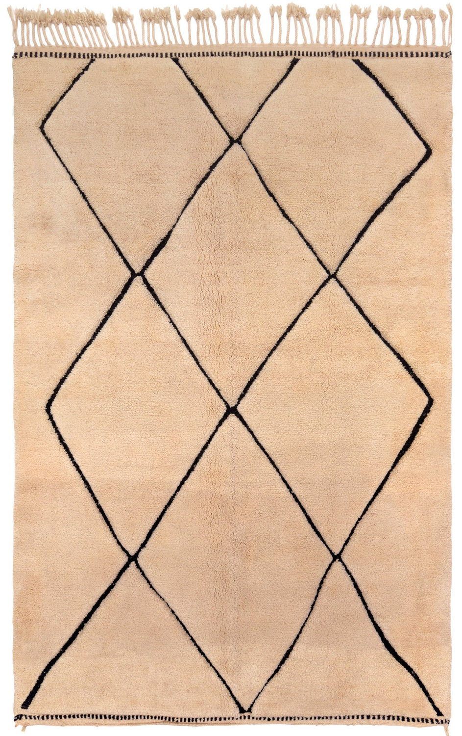 Ivory Rolled Berber Natural Wool Rug