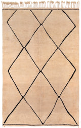 Ivory Rolled Berber Natural Wool Rug