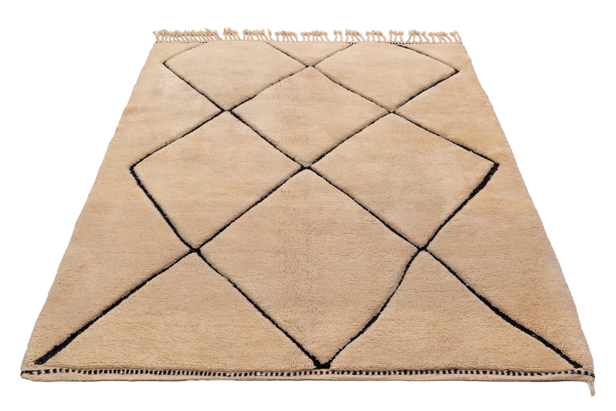 Ivory Rolled Berber Natural Wool Rug