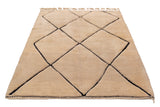 Ivory Rolled Berber Natural Wool Rug