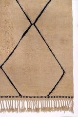Ivory Rolled Berber Natural Wool Rug