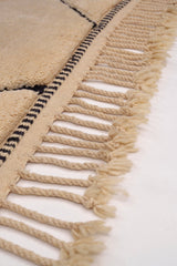 Ivory Rolled Berber Natural Wool Rug