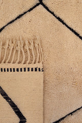 Ivory Rolled Berber Natural Wool Rug