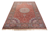 Red & Gold Extra Fine Chinese Silk Rug