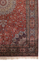 Red & Gold Extra Fine Chinese Silk Rug