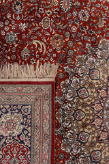 Red & Gold Extra Fine Chinese Silk Rug