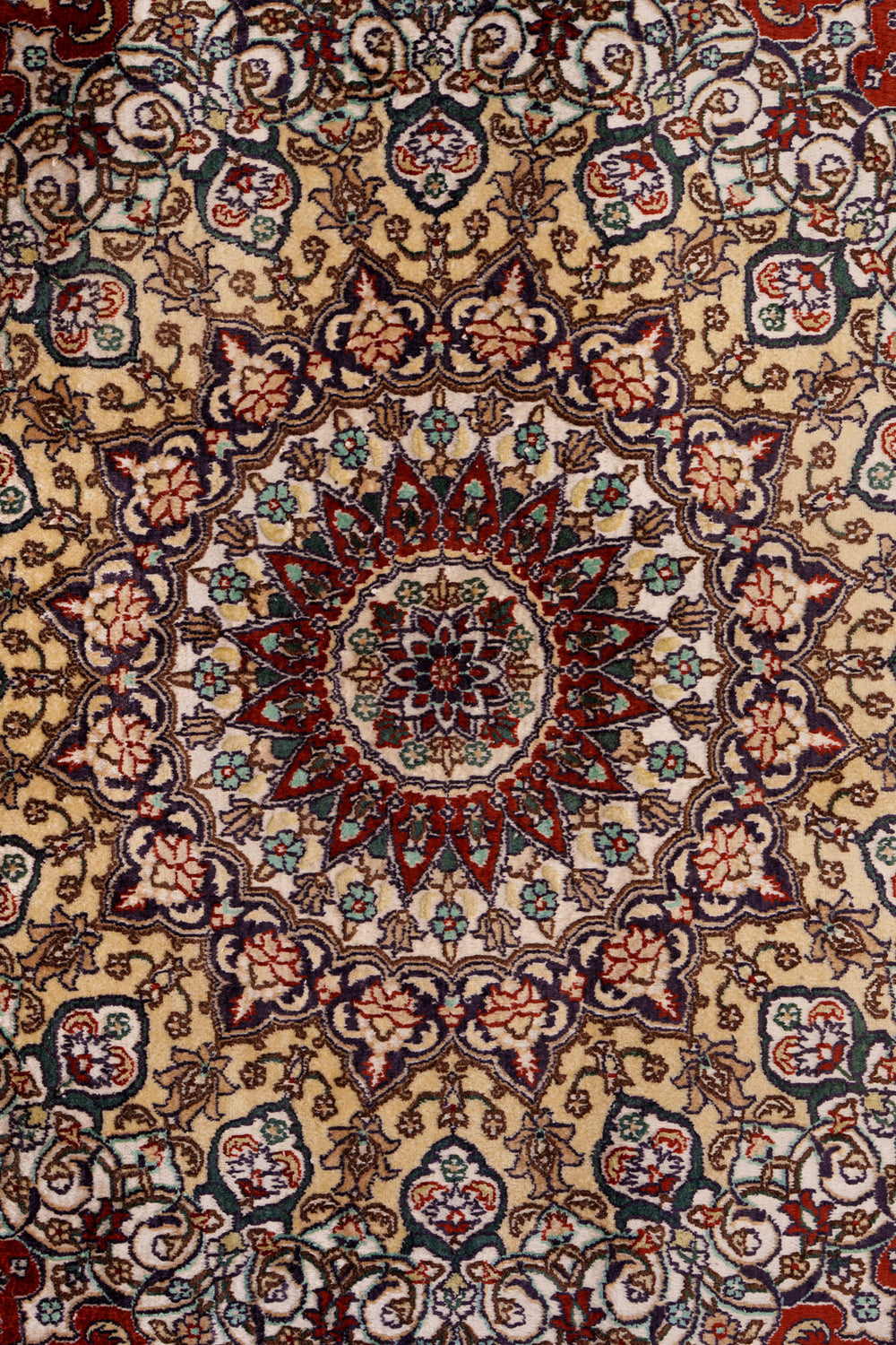 Red & Gold Extra Fine Chinese Silk Rug