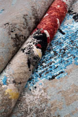 Multi-Colour Abstract Wool Rug