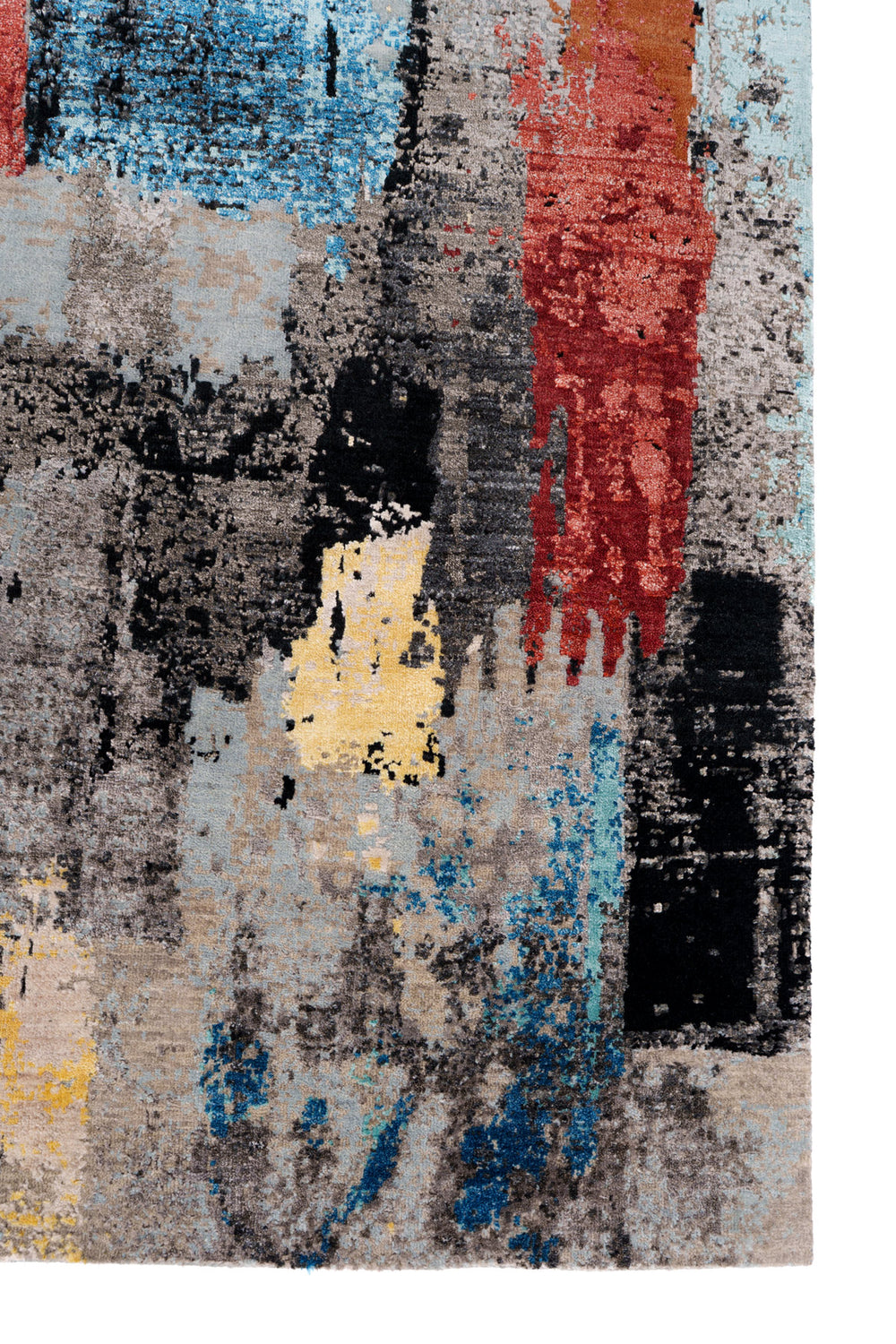 Multi-Colour Abstract Wool Rug