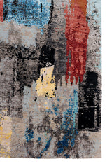 Multi-Colour Abstract Wool Rug