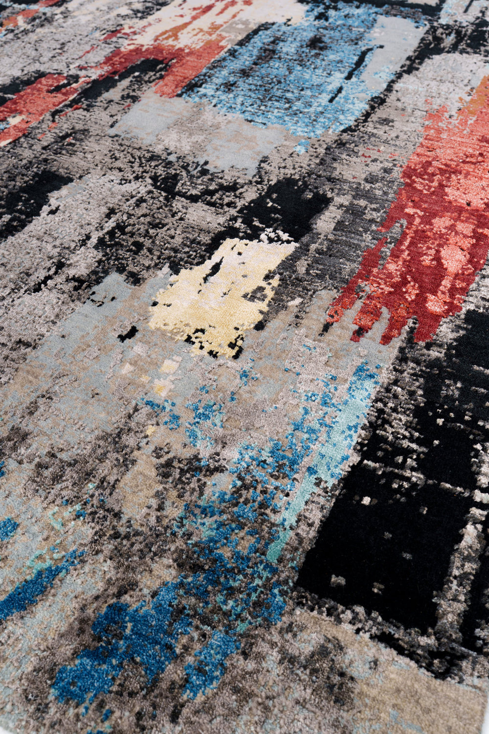 Multi-Colour Abstract Wool Rug