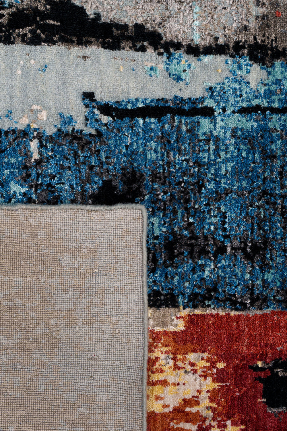 Multi-Colour Abstract Wool Rug