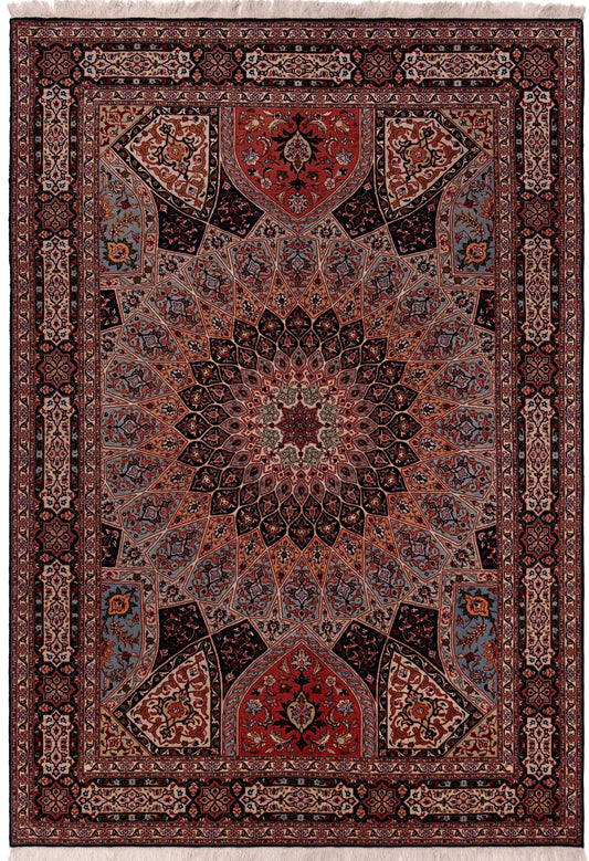 Royal Silk Tabriz Gum-bad Traditional Rug