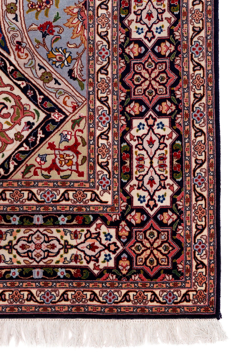 Silk Tabriz Gum-bad Traditional Persian Rug