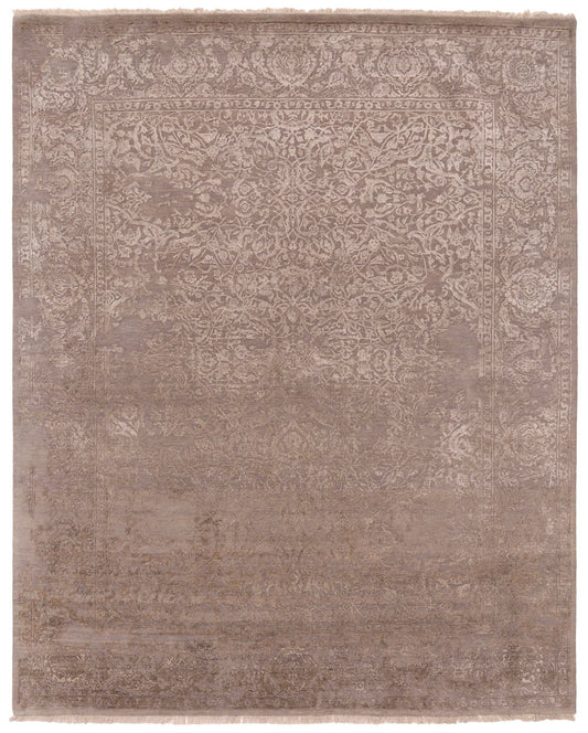 Silver Shimmer Erased Heritage Contemporary Rugs