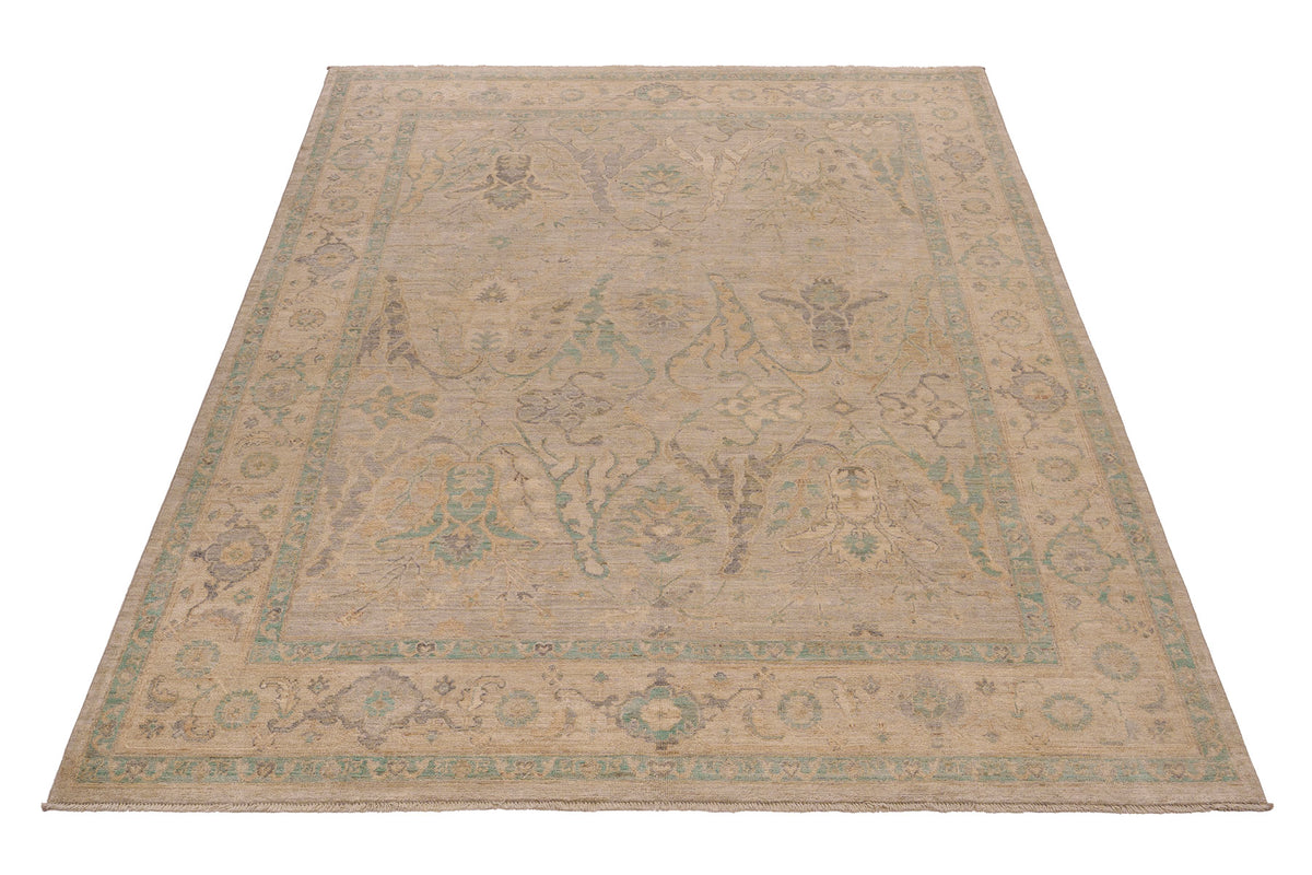 Pale Green & Cream Classical Oriental Rug