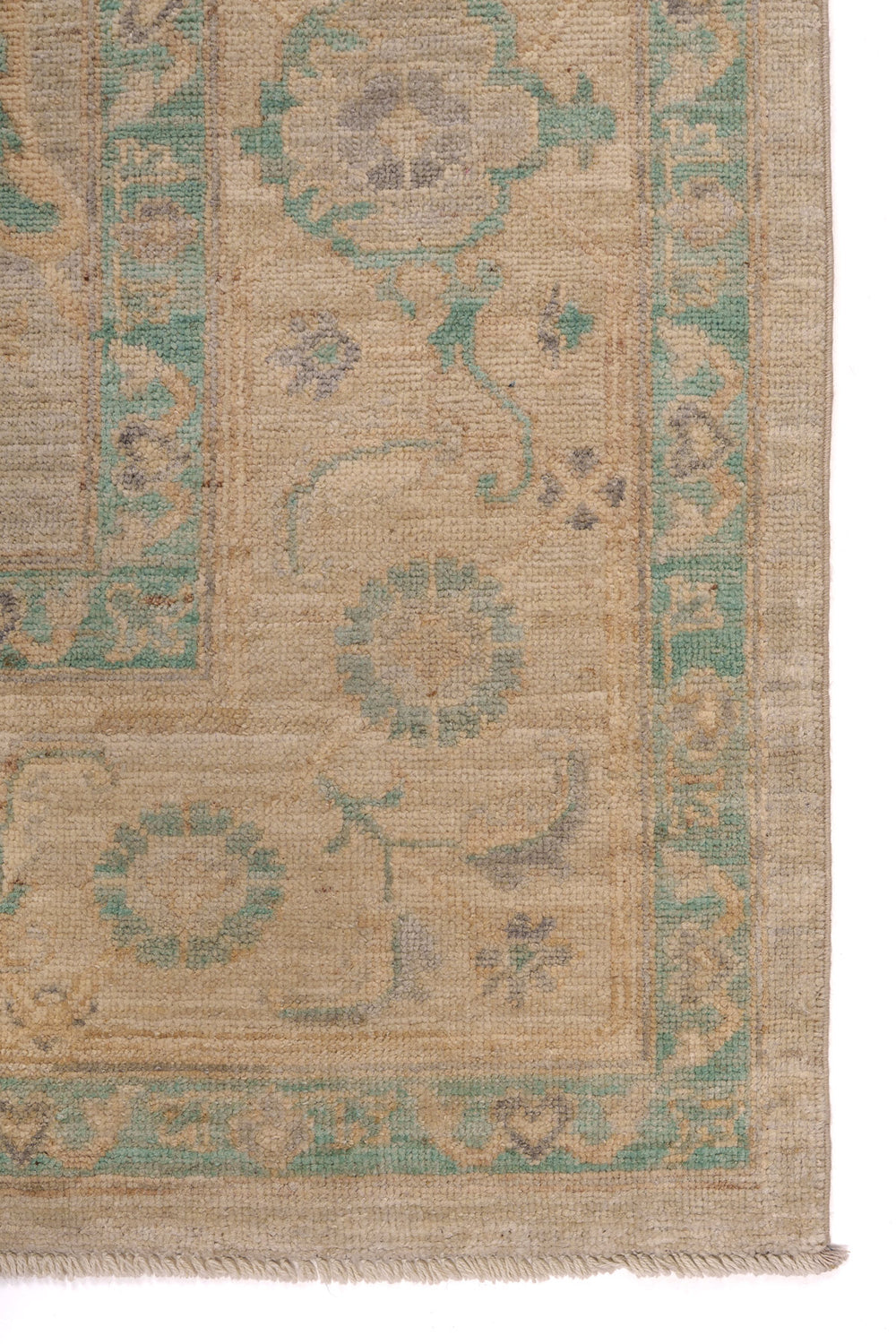 Pale Green & Cream Classical Oriental Rug
