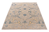 Red & Navy Traditional Oriental Wool Rug
