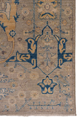 Red & Navy Traditional Oriental Wool Rug