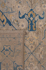 Red & Navy Traditional Oriental Wool Rug