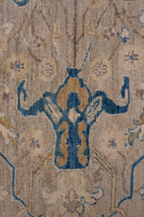 Red & Navy Traditional Oriental Wool Rug