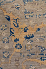 Red & Navy Traditional Oriental Wool Rug