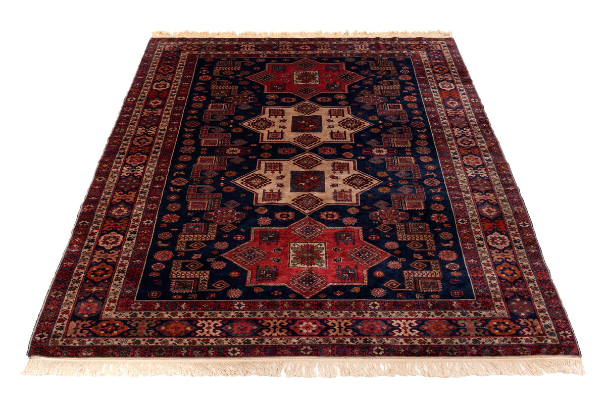 Red Tribal Nomad Geometric Wool Rug