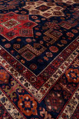 Red Tribal Nomad Geometric Wool Rug