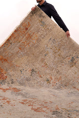Ivory Erased Heritage Distressed Wool Rug