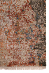 Ivory Erased Heritage Distressed Wool Rug
