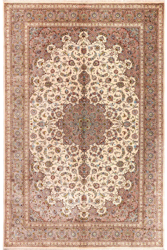 Fine Qum Silk signed Rug