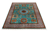 Hua Teal Mamlouk rug