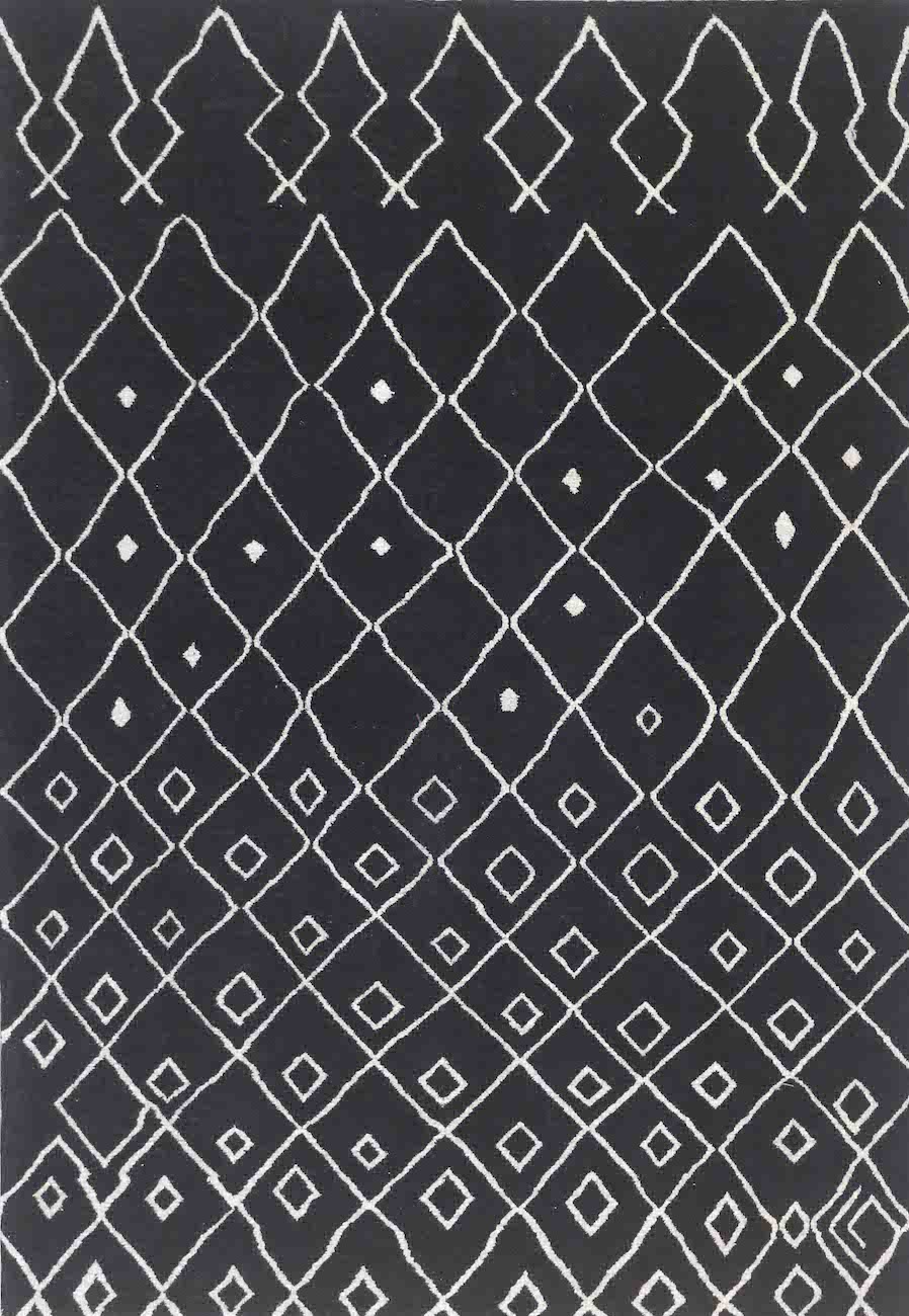 Roqaya Modern Black Rug