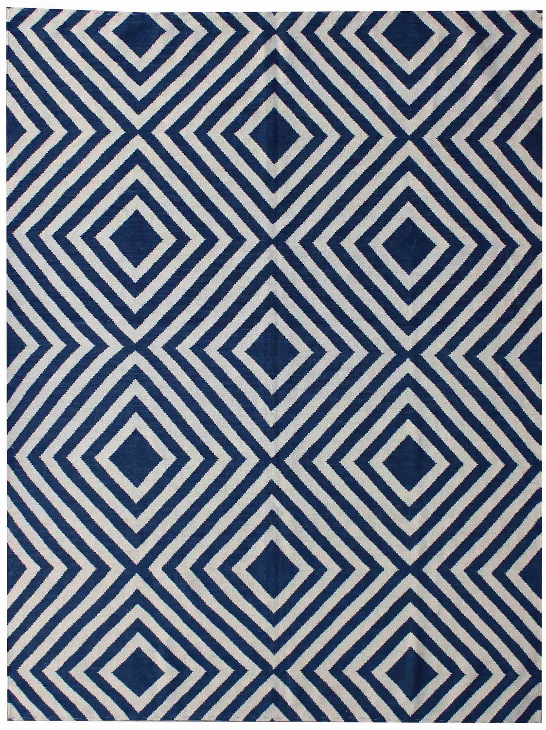 Multi-colour contemporary flatweave kilim in terracotta teal and gold, 238×176cm