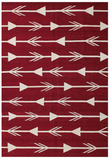 Zeina Contemporary Red/Beige Kilim