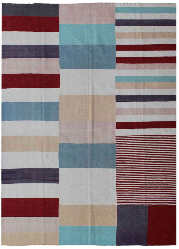 Nouf Modern Black/Beige Kilim