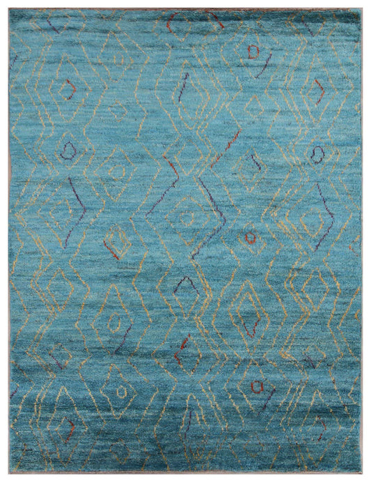 Modern-berber-styled-blue-rug-237cmx174cm