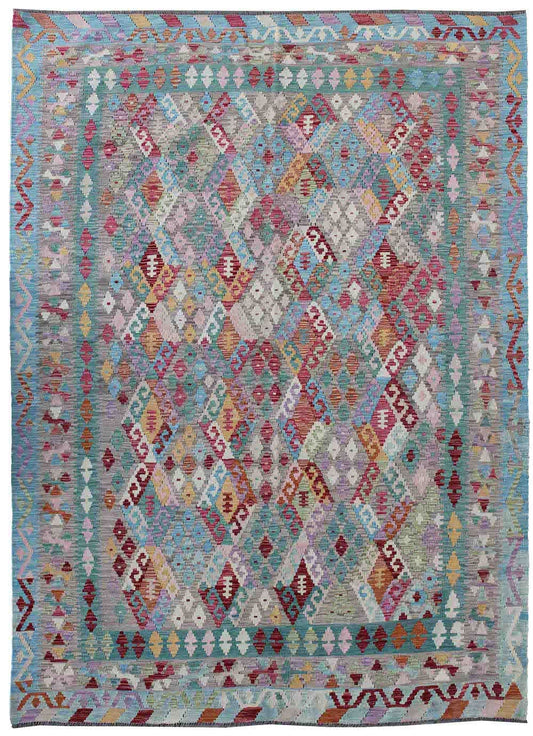 Multicoloured-Afghan-Kilim-300cmx227cm