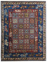 tribal-blue-coloured-rug-197x150cm