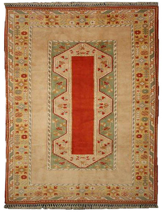 tribal-brown-orange-coloured-rug-299cmx200cm